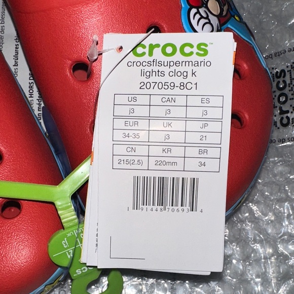 CROCS light up Kids Red Cartoon Clogs - Picture 3 of 5